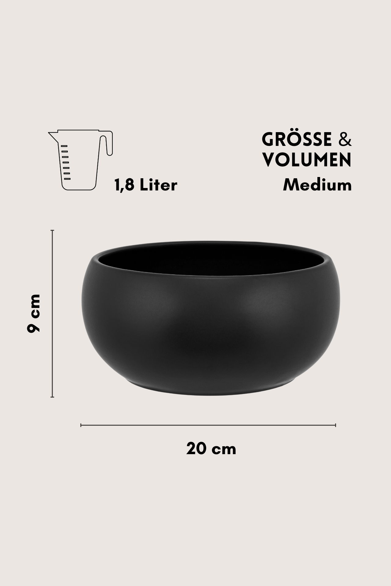 hundenapf masse keramik grosser napf in schwarz von hejmo