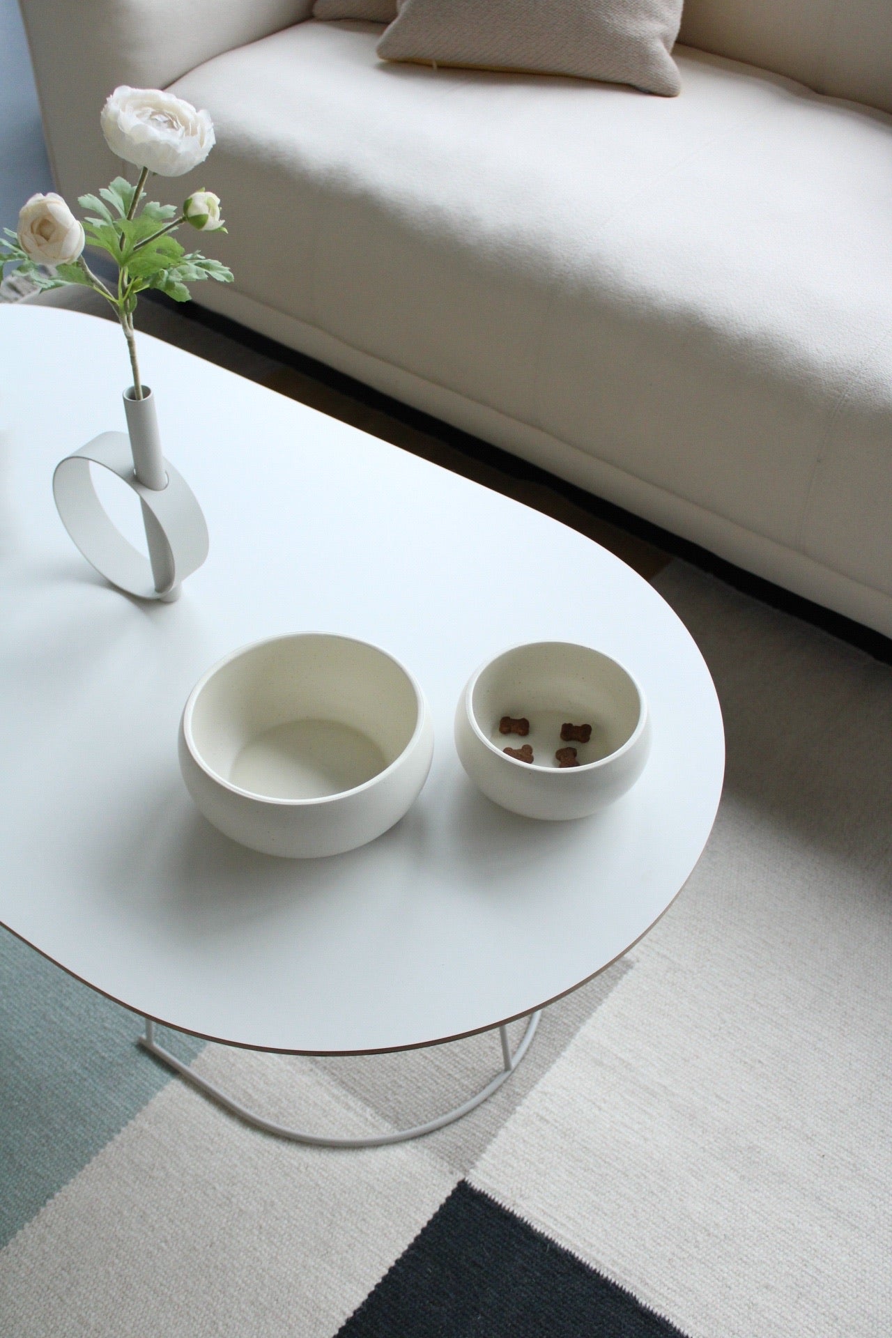 Fressnapf cremeweiss fuer hunde aus keramik von hejmo