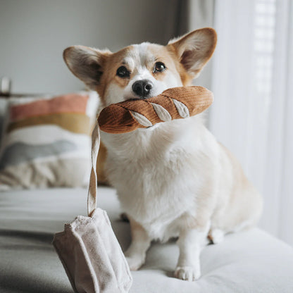 Hundespielzeug zum Schnüffeln | Plüsch Baguette Klein